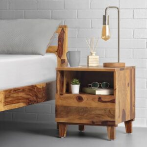 Teak Wood Bedside Table (Provincial Teak Finish)