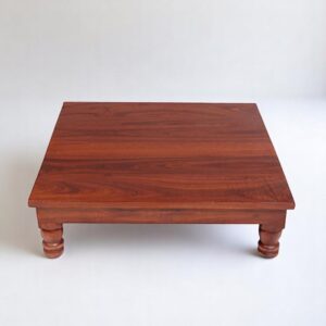 Solid Teak Square Bajot For Home