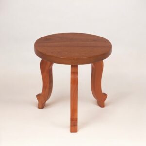 Round Top Teak Wooden Stool for Home