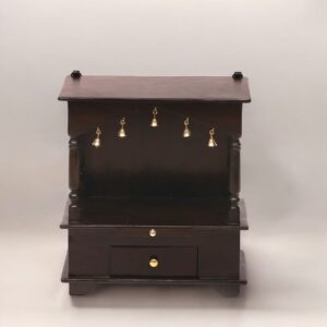 Teak Wood Temple with Bells