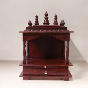 Teak Wooden Walnut Finish Temple for Home